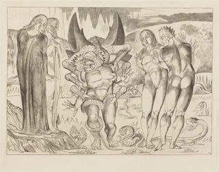 Der Kreis der Diebe; Agnolo Brunelleschi wird von einer sechsfüßigen Schlange angegriffen
