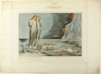 Der Kreis der Verräter; Dantes Fuß tritt Bocca degli Abbate. Inferno, Gesang XXXII