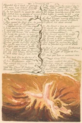Das erste Buch Urizen, Tafel 19, "Gestreckt für ein Werk der Ewigkeit . . . ." (Bentley 20)