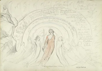 Die Schatten Homers und anderer Dichter der Antike, Illustration zu Dante Alighieris „Göttlicher Komödie“, 1824-27