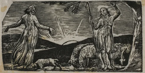Thenot ermahnt Colinet, aus Die Hirtengedichte von Virgil