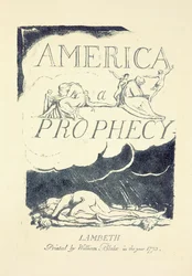 Titelseite aus "America, A Prophesy", Mitte der 1790er