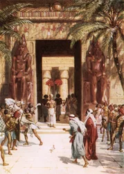 Moses und Aaron vor dem Pharao