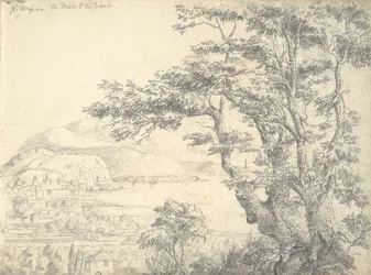 (recto) Ansicht von Nizza von den Hügeln im Westen