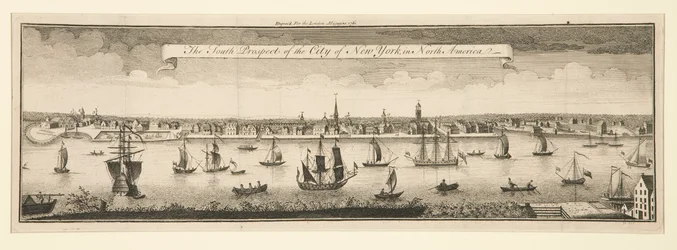 Die Südansicht der Stadt New York in Nordamerika