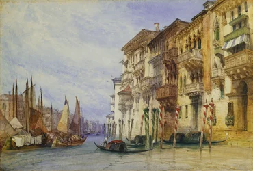 Paläste in der Nähe des Eingangs zum Canal Grande, Venedig, 1898