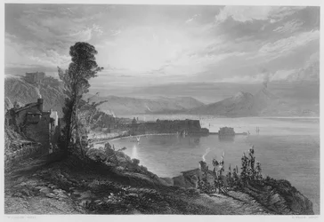 Die Bucht von Neapel, früher Morgen (Stich)