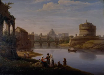 Eine Ansicht von St. Peter mit der Ponte und Castel Sant