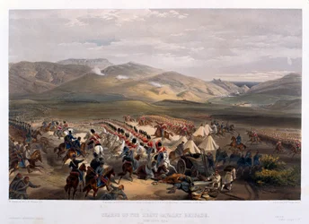 Angriff der schweren Brigade in der Schlacht von Balaklava, 1854