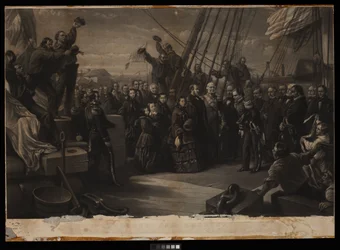 England und Amerika. Der Besuch Ihrer Majestät Königin Victoria auf dem arktischen Schiff Resolute am 16. Dezember 1856