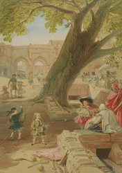 Peepul-Baum im Palast von Delhi, 1863