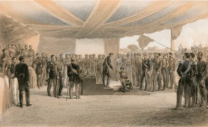 Die Investitur des Ordens des Bades im Hauptquartier der britischen Armee vor Sewastopol