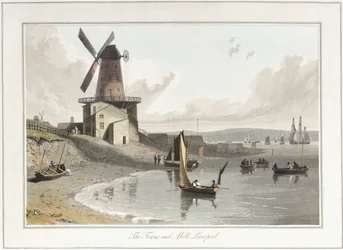 Die Towns-end Mühle, Liverpool, 1814-1825