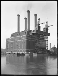 Sherman Creek Kraftwerk, W. 201st Street, Inwood, New York City, Juni 1916