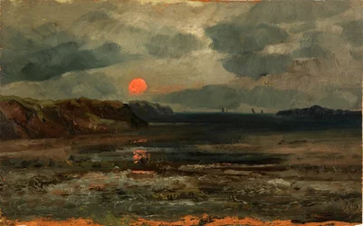 Sonnenaufgang über den Fischgewässern von Maine