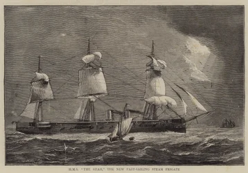 HMS The Shah, die neue schnellsegelnde Dampffregatte