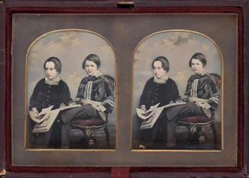 Porträt von zwei Jungen, 1850er