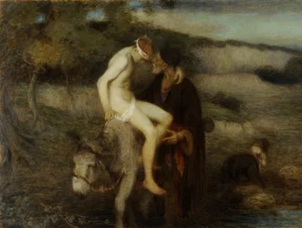 Der barmherzige Samariter, um 1890