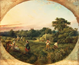 Heuernte auf Matthews Feld, Handsworth, 1859
