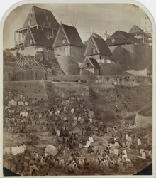 Ansicht von Antsahatsiroa, Madagaskar, 1862-65