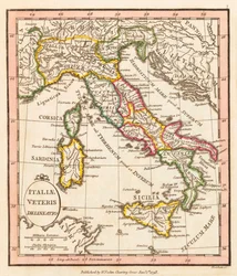 Antikes Italien. Karte.