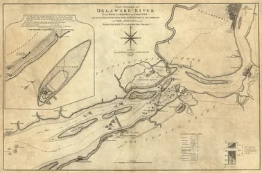 Verlauf des Delaware River von Philadelphia nach Chester