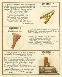 Seite aus dem Bibel-Emblem-Jubiläumsbuch (Farblithografie)