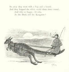 Die Ente und das Känguru (Gravur)