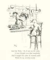 Die Ente und das Känguru (Gravur)