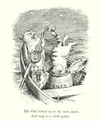 Die Eule und die Pussycat (Gravur)