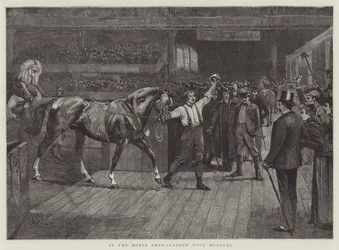 Auf der Pferdeschau, beladen mit Ehren