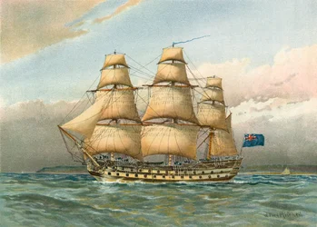 Kriegsschiff um 1760