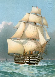 HMS Victoria, Royal Navy 121-Kanonen-Kriegsschiff, um 1859, um 1890-1893