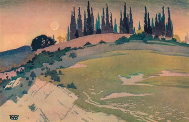 Der Untergang des Halbmonds, Umbrien, ca. 1913, 1928