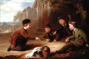 Murmelspiel, ca. 1865