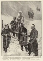 Armenien nach den Massakern, eine Hochzeitsprozession anhalten, um Baksheesh zu verlangen