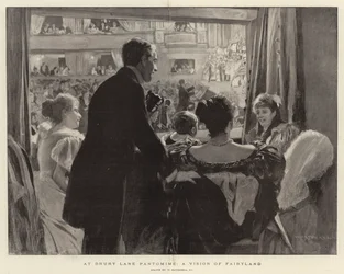 Im Drury Lane Pantomime, eine Vision des Märchenlandes