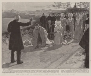 Der Segen am Ende des Gottesdienstes auf dem Ölberg
