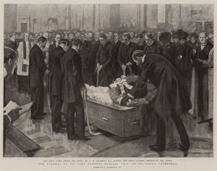 Das Begräbnis von Sir John Everett Millais, PRA, in der St. Paul