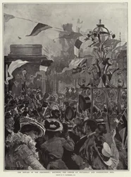 Die Rückkehr der Prozession, Ecke Piccadilly und Constitution Hill