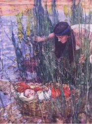 Die Auffindung des Moses, aus Die Bibelgeschichte veröffentlicht von Hodder & Stoughton, ca. 1930