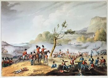Schlacht von Maida, 4. Juli 1806, graviert von Thomas Sutherland