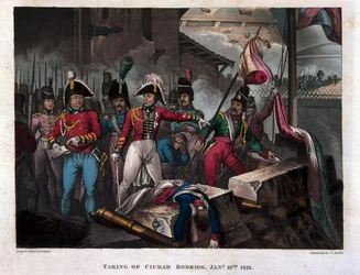 Einnahme von Ciudad Rodrigo am 19. Januar 1812, veröffentlicht 1818