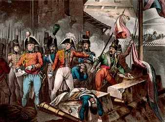 Der Herzog von Wellington bei der Einnahme von Ciudad Rodrigo, Spanien, Halbinselkrieg, 1812