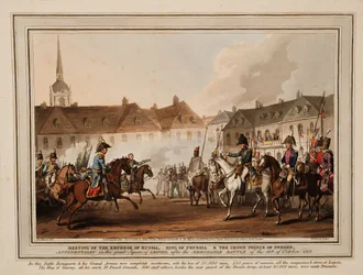 Das Treffen der Kaiser von Russland und Österreich, König von Preußen und Kronprinz von Schweden in Leipzig