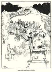 Illustration für Railway Ribaldry von W Heath Robinson
