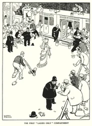 Illustration für Railway Ribaldry von W Heath Robinson (Lithographie)