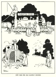 Illustration für Railway Ribaldry von W Heath Robinson