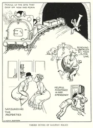 Illustration für Railway Ribaldry von W Heath Robinson