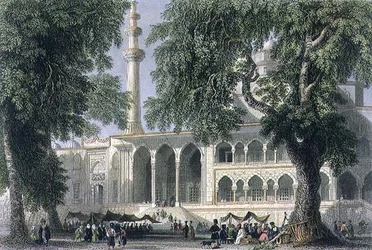 Yeni Djami oder Moschee der Sultana Valide, Istanbul, graviert von J.C. Varrall, ca. 1850
